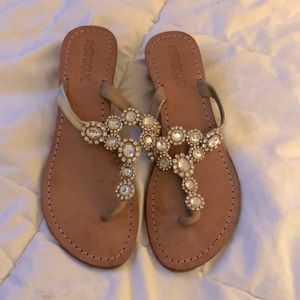 Mystique Wedged Jeweled Sandals